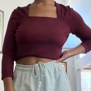 Vintage burgundy long sleeve